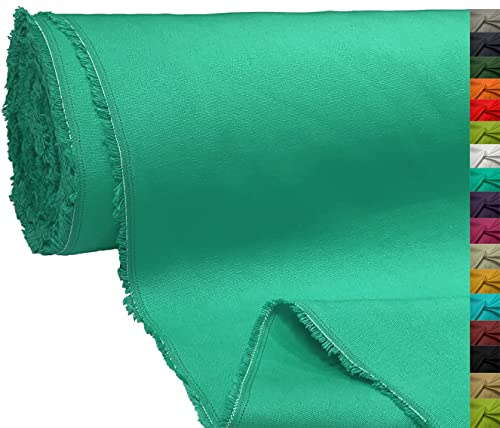 A-Express 100 % bomullsduk tygmaterial klädtillverkning tyg gardinväskor 145 cm bred 250 GSM säljs per meter - 5 meter 500 cm x 145 cm turkos