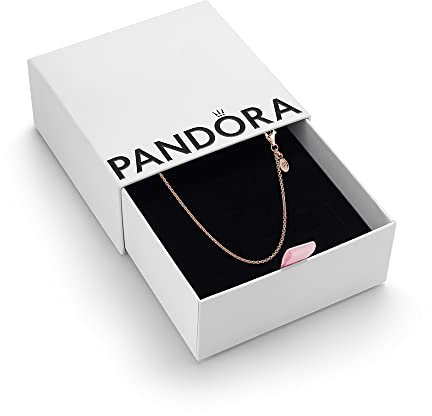 Pandora Moments Women's 14k Rose Gold-Plated Classic Cable Chain Necklace, 90cm, With Gift Box