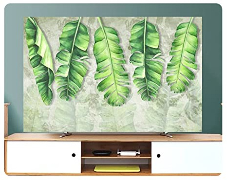 Uvency 70In Hanging Desktop Curved Screen Universal Tv Cover Dust Cover Cloth Indoor Cover Type Tv Screen Protector Bedroom Living Room Decoration Television/A345/70In