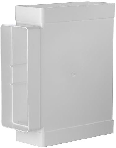 Steinberg14 White T-Piece for Flat Duct Ventilation Duct Plastic Connector 220 x 90 mm / 8x4