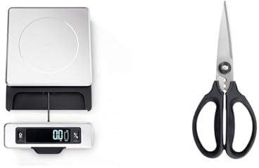 OXO Good Grips 5kg Stainless Steel Food Scale & Good Grips Kitchen & Herb Stainless Steel Scissors