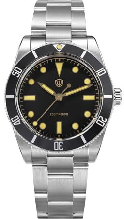 watchdives Quarzuhren WD7922 BB54, Herrenuhr 37 mm Saphirglas Luxus Armbanduhr 20 Bar Taucheruhren für Männer