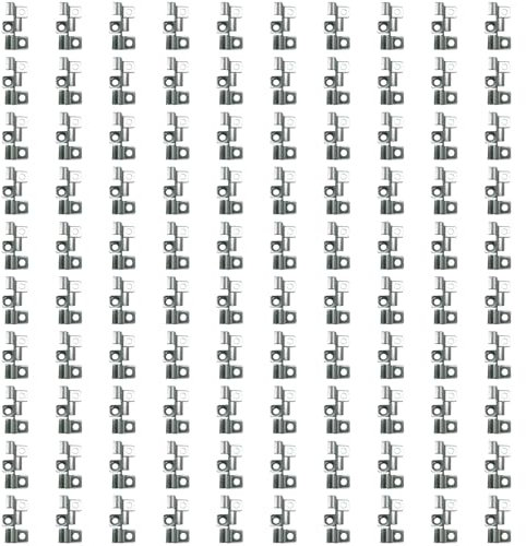 100pcs Practical Deck Clips Stainless Steel Fasteners for Patio Board Hide T Clip System with Screws