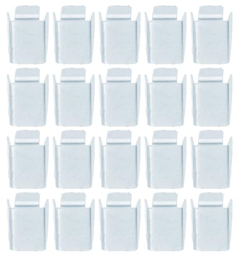 Operitacx 20 pièces Taquets Métalliques pour Étagères Supports Robustes pour Cloisons et Armoires de Bureau Clips de Fixation pour Panneaux et Installation Facile