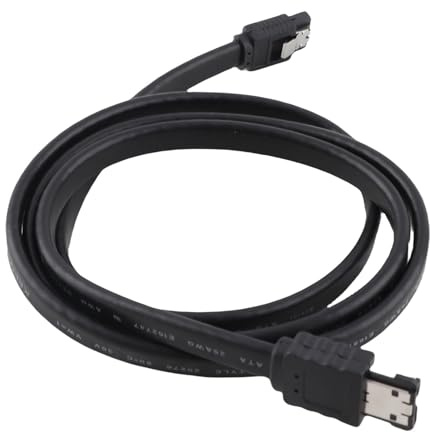 KIMISS a ESATA Connection Cavo M/M Discorso Rigido Esterno Estensore - Trasferimento di Dati Ad Alta velocità - 50 Cm o 100 Cm di Lunghezza (100cm)