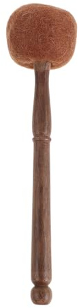 Toyvian Mazo para Cuenco Tibetano Mediano de Madera de 29 Cm Varita de Fieltro de Lana Marrón Oscuro para Instrumentos de Percusión y Meditación Budista