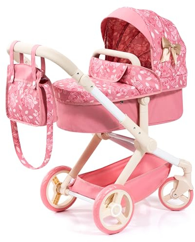 Bayer Design Dockvagn Combi Xeo, väska, rosa | för dockor upp till 46 cm