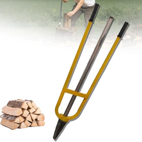 Herramienta divisora manual para leña, hacha de cuña de inercia para división de madera al aire libre, diseño de arco triangular para camping, granja y uso doméstico
