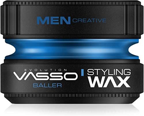 Vasso Hair Styling Wax Baller Blue 150 ml | Strong Hold | Maximum Control Hair Styling Wax For Men | Shine Look | Bubblegum Scent | Hair Gel Wax