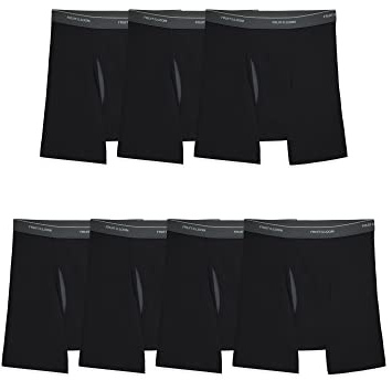 Fruit of the Loom mens Coolzone (Assorted Colors) Boxer Briefs, 7 Pack - Black, Large US