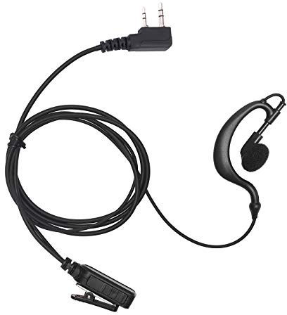 Yolipar Earpiece Surveillance Kit Compatible with BaoFeng, BTECH, Kenwood Walkie Talkie with PTT Mic Headset Accessories (G-Shaped)