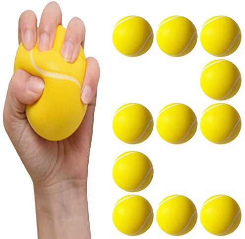 tintoke 12 Stück Schaumstoffbälle,Weichschaumstoffball Schaumstoffball Softball Schaumstoff-Tennisbälle Sportbälle