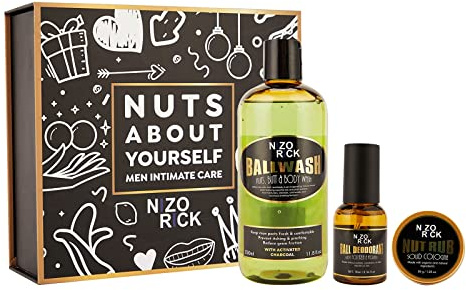 Ball Men Intimate Body Wash & Deodorant, Includes Nut Rub Cream, Maintains All-day Freshness