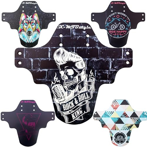 Parafango frontale per mountain bike, MTB, strada, compatibile con bici con ruote da 26, 27.5 e 29, per enduro, e-bike, DH, XC, freeride e ciclismo (ROCK)