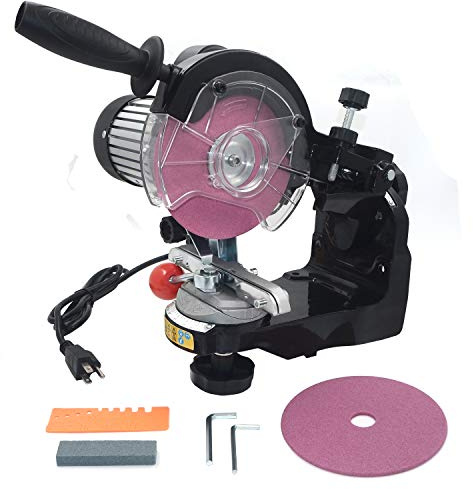 HTTMT Porfessional Electric Mid-Sized Bench Grinder 120V Chainsaw Chain Sharpener