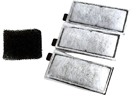 Interpet Internal Corner Power Filter CPF1, 3 Month Service Pack, 3 x Cartridge Filter with Carbon, 1 x Black Sponge