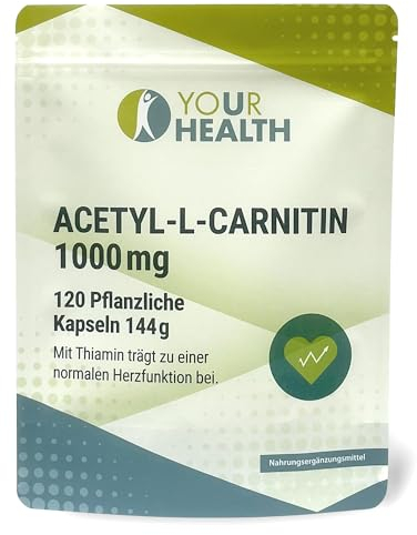 ACETYL-L-CARNITIN 1000 mg; in pflanzlichen Kapseln; mit Thiamin