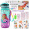 Litinliv DIY Wasserflasche Meerjungfrau,Trinkflasche Bastelset Kinder,Trinkflasche Personalisiert Kreativ,DIY Trinkflasche Auslaufsicher,Wasserflasche Basteln,Geburtstag Spielzeug 4-12 Jahre