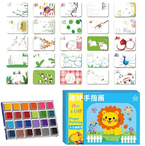 YNPQTDS Peinture au doigt pour tout-petits de 1 à 3 ans – Tampons encreurs lavables pour, bébés, école, salle de classe, fête, artisanat, décoration de poterie, art de la maison