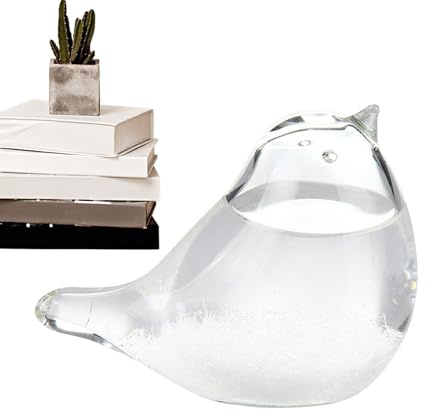 Sturmglas pronosticados por el tiempo, tormenta meteorológica Vogel | Vaso de estación meteorológica, pronóstico creativo del clima para escritorio, mesa y decoración de la habitación
