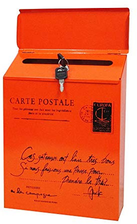 Venus Valink - Buzón de Correo con Cerradura de Hierro, diseño Vintage, para Colgar en la Pared, para Correo Postal, Correo o periódico, Estilo Retro, para Exteriores, Resistente al Agua, pa