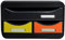 Exacompta 311798D Ablagebox Iderama mit 1 Schublade für DIN A4+ und 2 schmalen Schubladen. Belastbare Schubladenbox aus Recycling-Kunststoff für mehr Platz. SmallBox Blauer Engel Schwarz|bunt