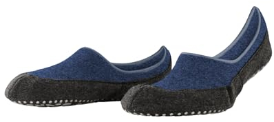 FALKE Herren Stoppersocken Cosyshoe Invisible M Hp Wolle rutschhemmende Noppen 1 Paar, Blau Darkblue 6681, 45/46 EU