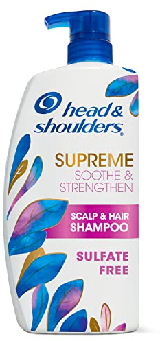 Head & Shoulders Supreme Anti-Dandruff Shampoo with Argan Oil and Rose Essence, 1% Pyrithione Zinc, Sulfate-Free, Deep Moisturization and Itch Control, 28.2 fl oz
