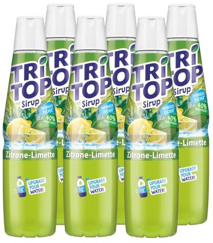 Tri Top Getränke-Sirup Zitrone-Limette 600ml - kalorienarm (6er Pack)