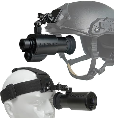 MAX 2.0 Digital Night Vision Goggle - Head & Helmet Mounted, Wide Viewing, Low Latency, 1x Lens, USB Rechargeable Infrared 850nm Headworn NVG for CQB Airsoft, Hunting, Tactical Training Tool/Toy