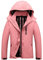 UMIPUBO Veste Imperméable Pour Femme Pluie Coupe Vent Respirante Blouson Outdoor Randonnée Jacket Avec Capuche Pour Rain Saison(Rose,L)