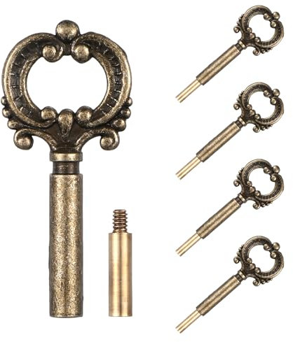 4 Piece Lamp Switch Knob Replacement, Lamp Keys Antique Brass On/Off Knob, Metal Vintage Lamp Base for Floor Lamps, Table Lamps, Light Fixtures, Easily Replace Lamp Knob Twist Knob