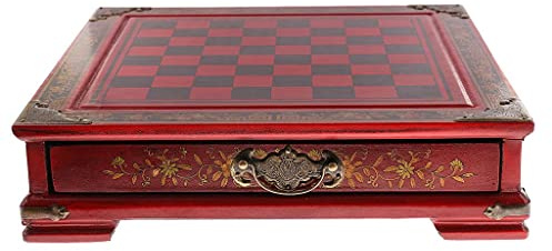 Jeu d'échecs chinois vintage en bois - Cadeau de collection