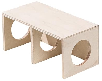 Chambre De Hamsters En Bois - Abri Hamster, Habitat Pour Animaux Compagnie | Conception Naturelle Multiples, Labyrinthe À Deux Chambres, Intérieur Maison Eco Animal, Petits Meubles L'espace Vie