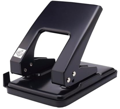 MetieFasia Doppellocher, arbeitssparender manueller Papierlocher für 40 Blatt, ideal für Ordner, Bastelarbeiten, Heimprojekte und Büroarbeiten