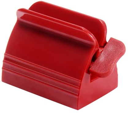 Beavorty Exprimidor de Pasta de Dientes de Plástico 2 Piezas, Tamaño Grande, Base Gruesa, Colores y Rojo, Dispensador Manual para Tubos, Accesorio Práctico para Baño Infantil y Uso