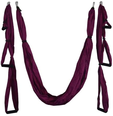 GYTTDERFL Aerial Yogatyg Aerial Yoga Swing Komplett set Yoga Hängmatta Trapets Förlängning Antigravitation Filt Hängande Yoga Sling Inversionsövningar (mörk lila)