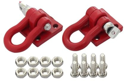 Accesorios RC para SCX10 para Wraith para Capra para Redcat para MST 1/10 Escala Metal Recuperación Cadenas Arrastre Remolque Enganche Grillete Cabrestante Ancla RC