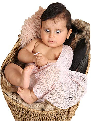 Stamigna per neonati, fascia per avvolgere i bambini, fatta all’uncinetto, ottima per fotografie