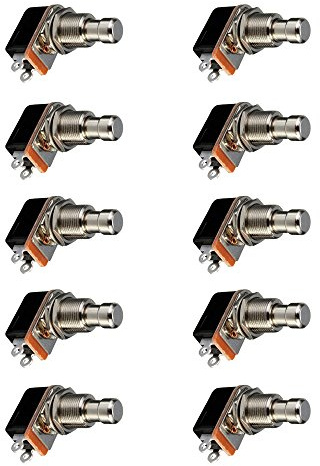 Mintice 10 x effekter pedalbox tillfällig knapp stomp fotbrytare elgitarr metall