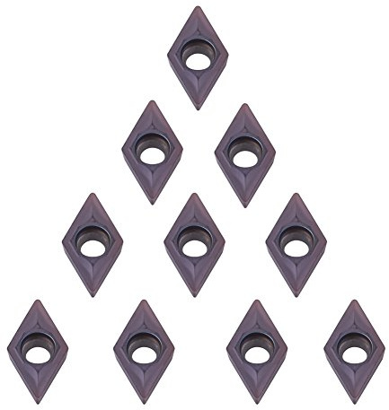 10 diamantformade CNC-sk?rare av volframkarbid, DCMT0702 EM YBC205, fr?sbits svarvverktyg med l?da