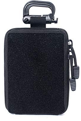 Sobeta Tactical Molle EDC Pouch Range Bag - Bolsa organizadora médica Militar, Billetera pequeña para Hombre, para Deportes, Senderismo, Camping, Actividades al Aire Libre (Negro), Negro, Talla única