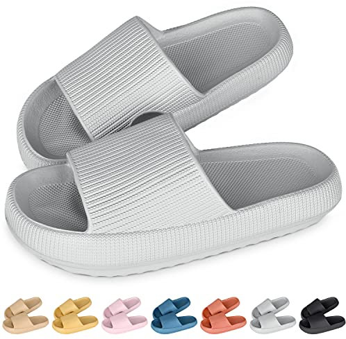 BTONGE Cloud Sliders Women Men Cozisliders Super Soft Summer Flip Flop Pool Sliders Pillow Shower Sliders Slipper