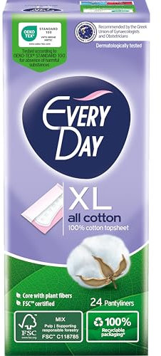 EveryDay All Cotton XL Slipeinlagen, 100 % Baumwolle, 24 Stück