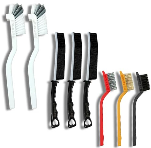 Betanull Crevice Cleaning Brush Set, Multi-Purpose Hard Bristle Brushes