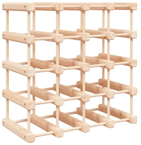 vidaXL Vinställ för 20 flaskor 46,5x23x46,5 cm massiv furu, vinhyllor, flaskhållare, flaskhyllor, vinflaskhållare, flaskhylla, vinflaskhyllor