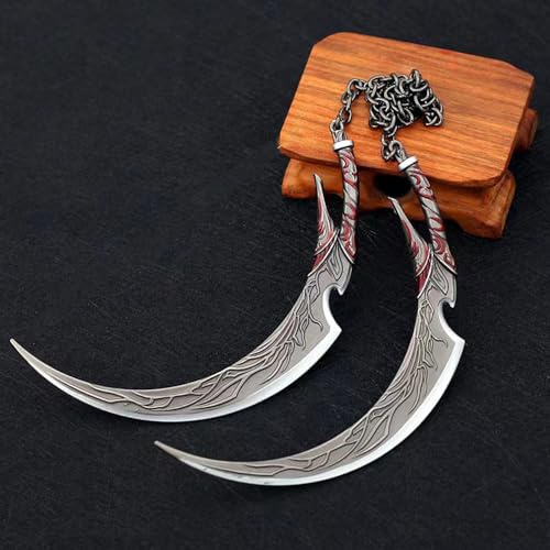 nyyuqi 1/6 Scale Mini Weapon Scimitar Crescent Hook Knife Machete Model for 12'' Action Figure Body Weapon