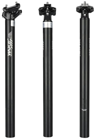 Wake Bicycle Seat Post 27.2 mm, 30.9 mm 31.6 mm Aluminium Alloy Bicycle Seat Post 400 mm for E-Bike, MTB, Downhill, Trekking, City Bike (Black, 31.6 mm)