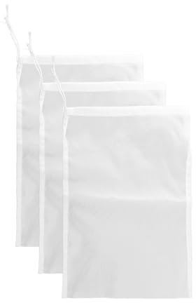 Tabanzhe Muslin Cloths-3PCS Fine Mesh Cheese Filter Bags Reusable Nut Milk Straining Bag 200 Mesh Cloths Strainer Cloths for Homebrew Wines Soy Milk Soup Coffee Juice Baking
