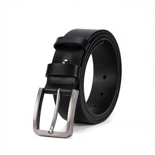 Justay Comf Ceinture pour Homme en Cuir de Vachette Costume en Jean, Cuir Véritable,Cadeau pour Homme